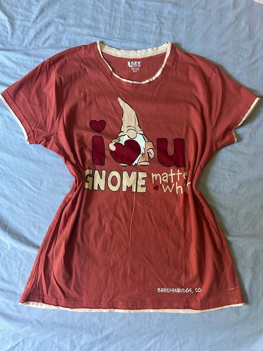 LazyOne Gnome Matter What Graphic Pajama T-Shirt